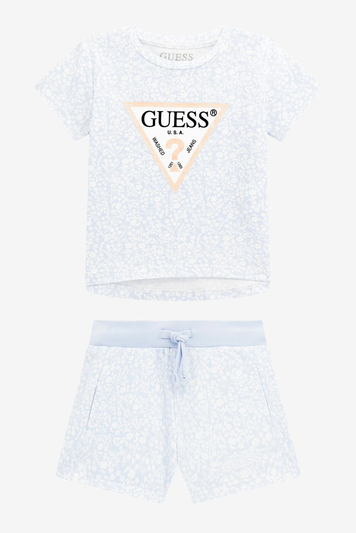 GUESS® Kids "Nell" Blue Floral T-Shirt & Shorts - Millie and John