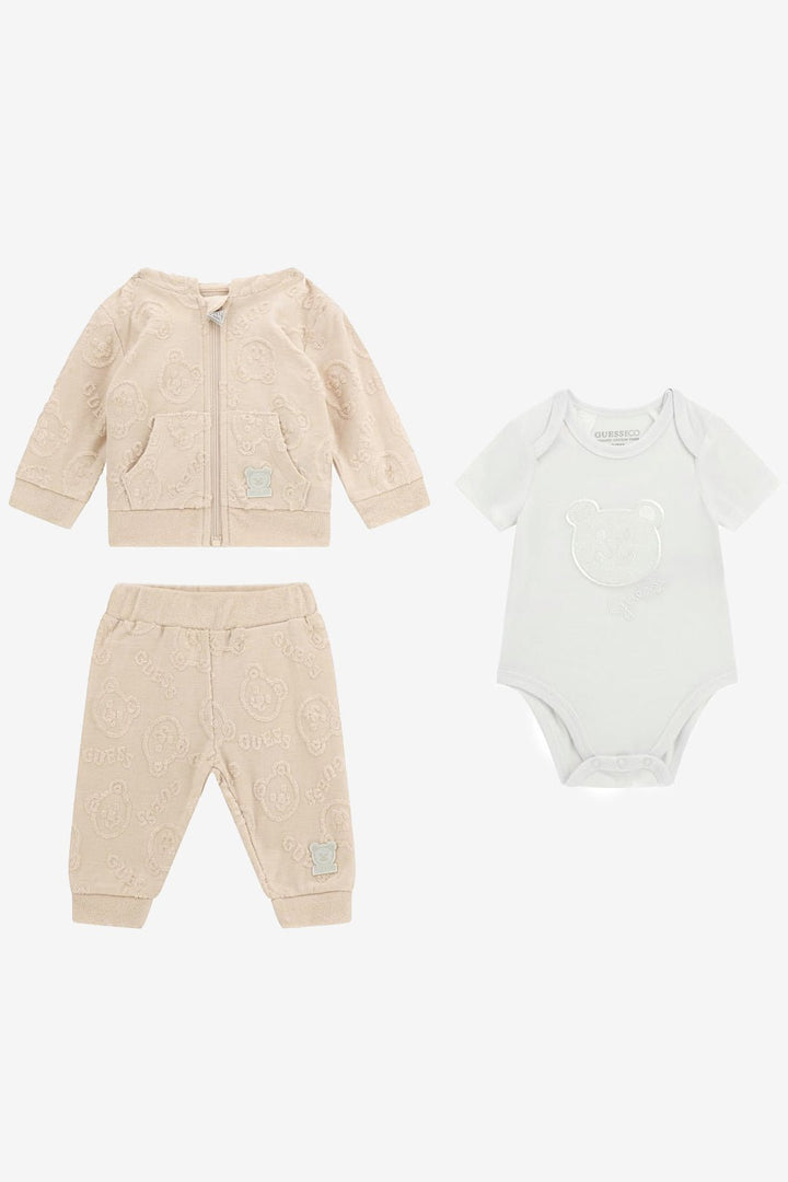 GUESS® Kids "Sage" Sand Bear Tracksuit Set - Millie and John