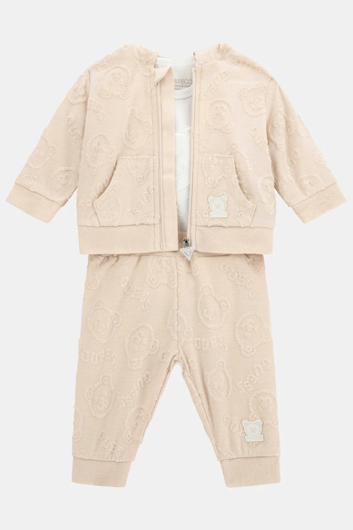 GUESS® Kids "Sage" Sand Bear Tracksuit Set - Millie and John