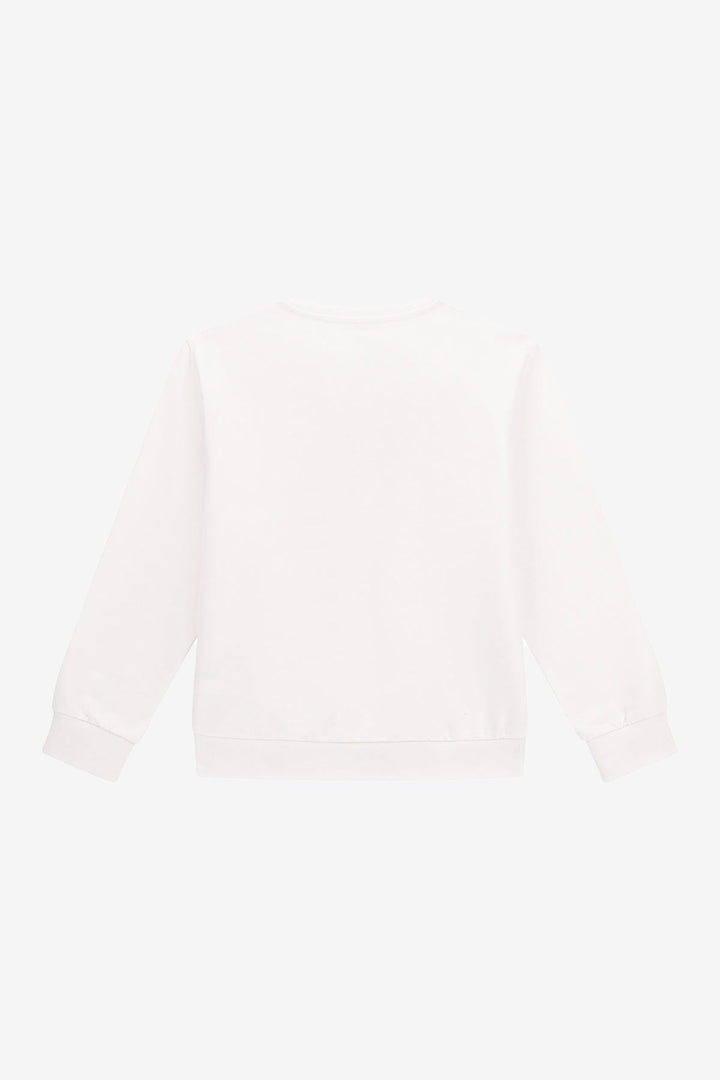 GUESS® Kids "Sorrel" White & Red Sequin Cherry Sweatshirt - Millie and John