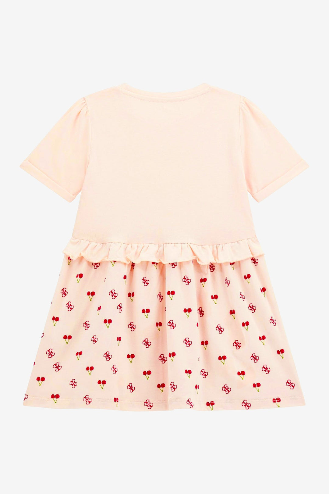 GUESS® Kids "Suki" Peach & Red Cherry Print Dress - Millie and John