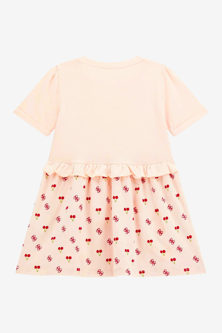 GUESS® Kids "Suki" Peach & Red Cherry Print Dress - Millie and John