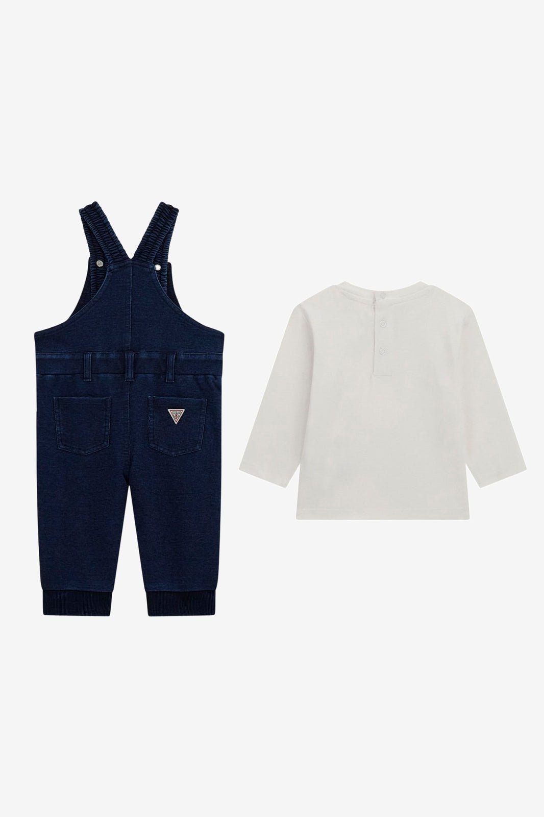 GUESS® Kids "Teddy" Navy Teddy Bear Dungaree Set - Millie and John