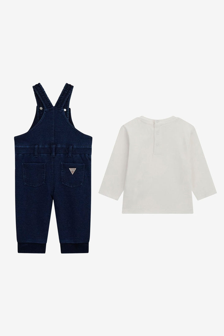 GUESS® Kids "Teddy" Navy Teddy Bear Dungaree Set - Millie and John