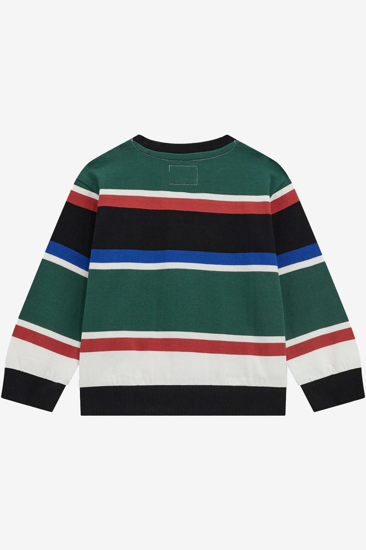 GUESS® Kids "Theo" Blue & Green Striped Sweatshirt - Millie and John