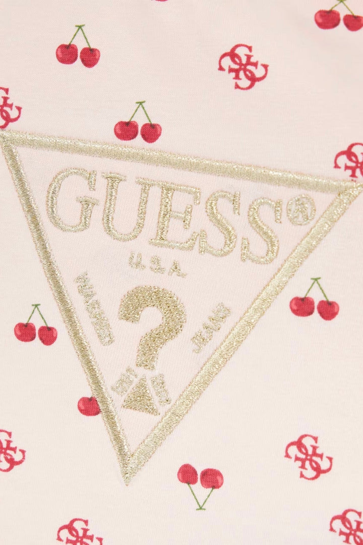 GUESS® Kids "Zadie" Peach & Red Cherry Print T-Shirt & Shorts - Millie and John
