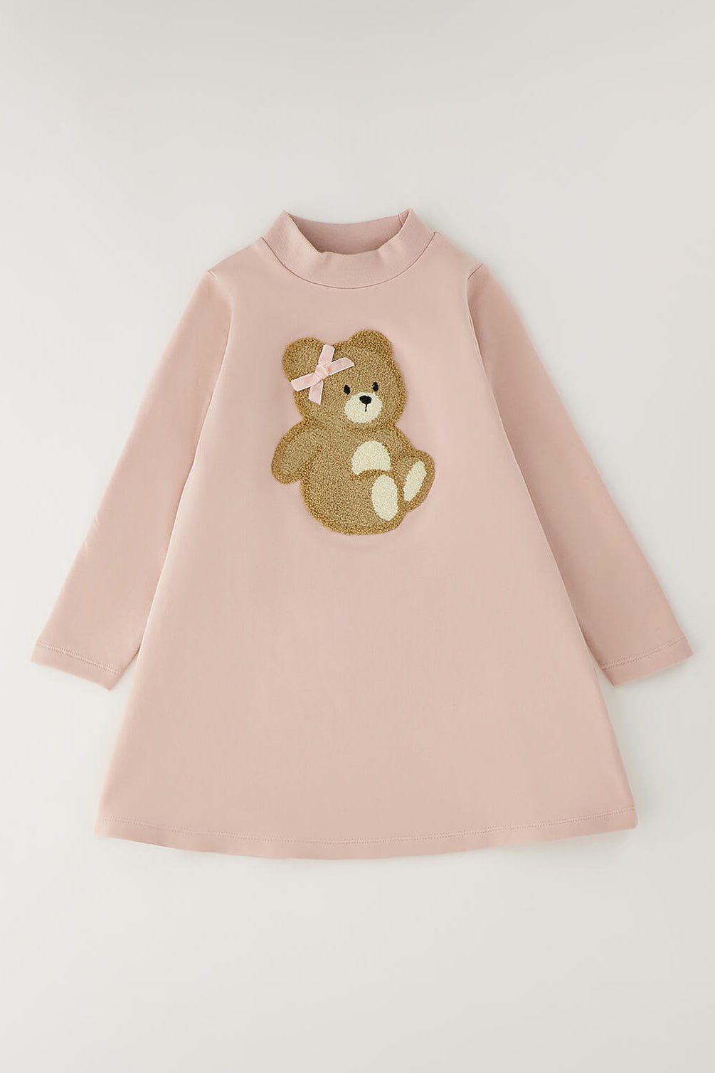 iDo "Bonnie" Dusky Pink Teddy Bear Sweatshirt Dress - Millie and John