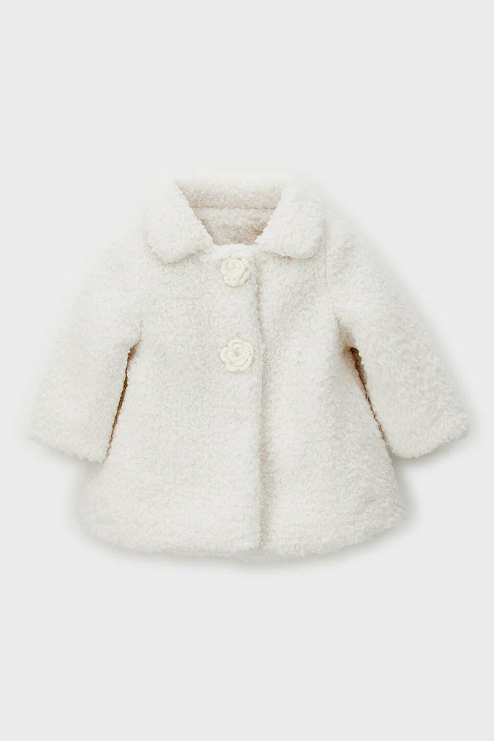 iDo "Delphine" Ivory Sparkle Bouclé Coat - Millie and John