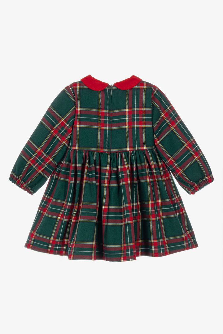 iDo "Georgiana" Bottle Green &amp; Red Tartan Dress - Millie and John
