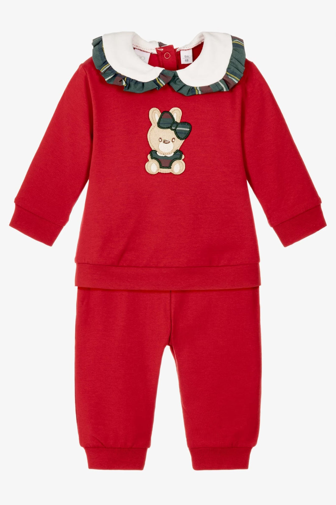iDo "Harriet" Red Bunny &amp; Tartan Top &amp; Trousers Set - Millie and John