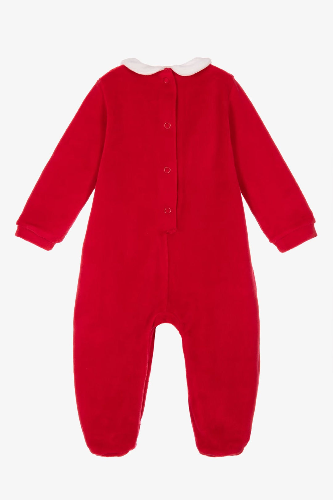 iDo "Noelle" Red My First Christmas Velour Sleepsuit - Millie and John