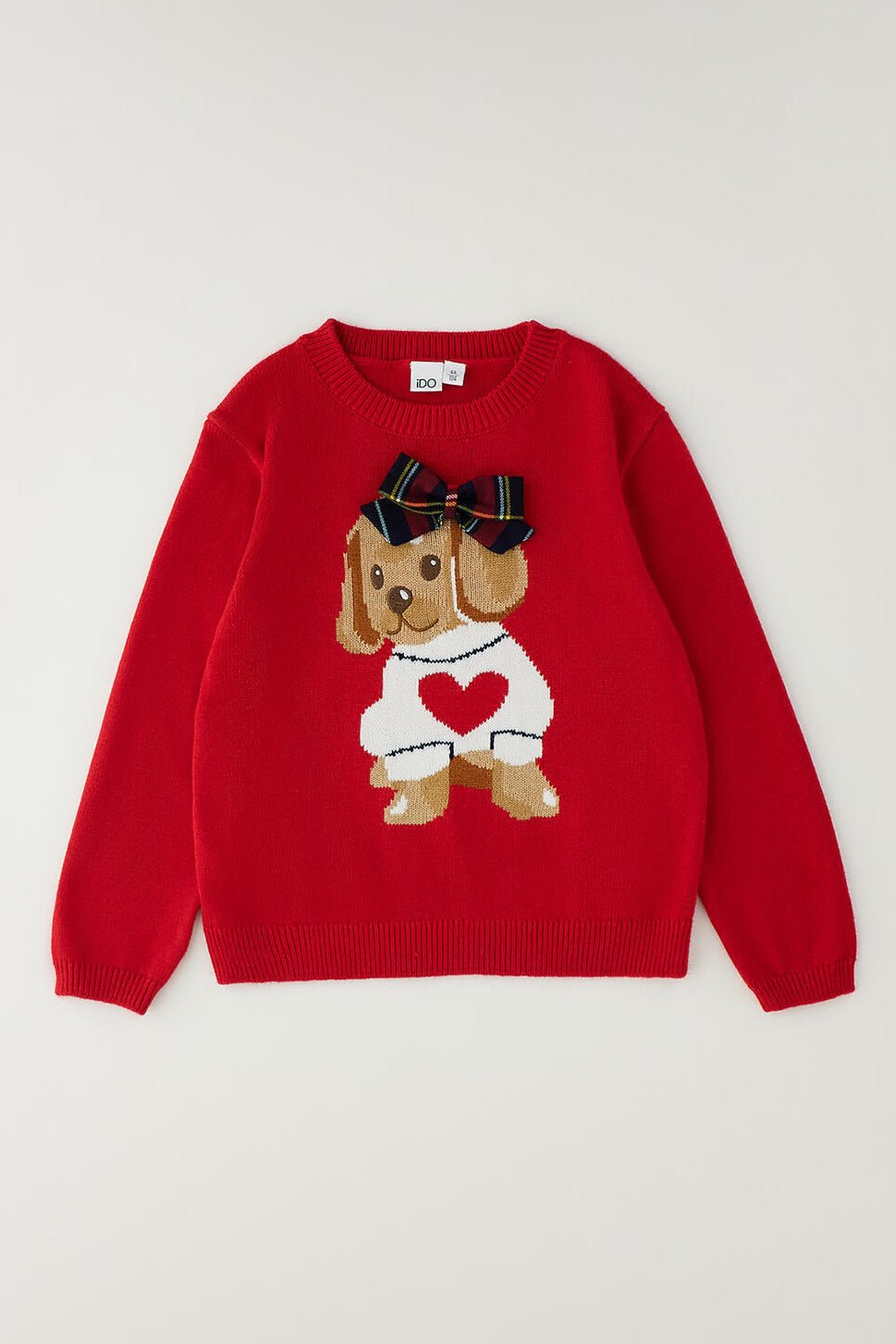 iDo "Poppy" Red Puppy Knitted Jumper - Millie and John