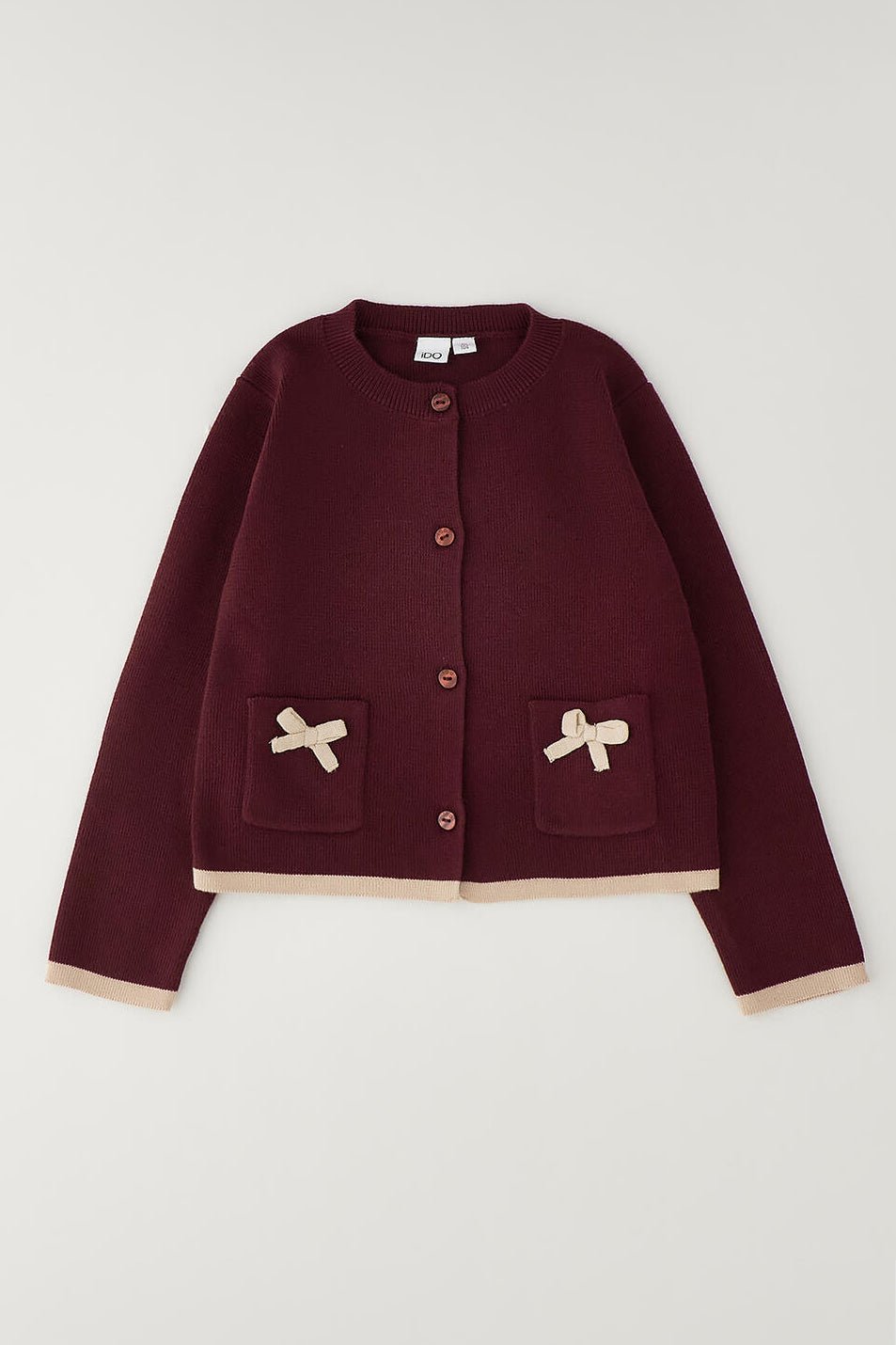 iDo "Primrose" Burgundy &amp; Camel Cardigan - Millie and John