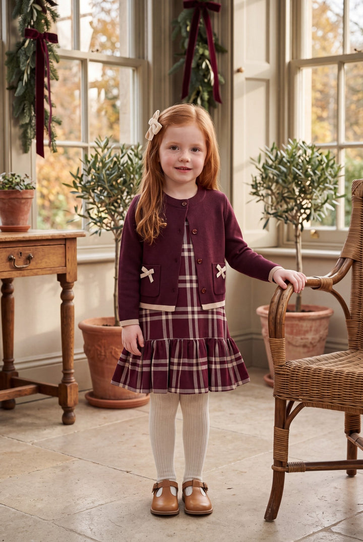 iDo "Primrose" Burgundy &amp; Camel Cardigan - Millie and John