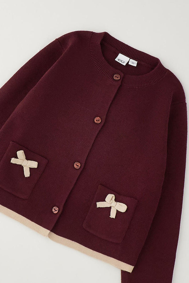 iDo "Primrose" Burgundy &amp; Camel Cardigan - Millie and John