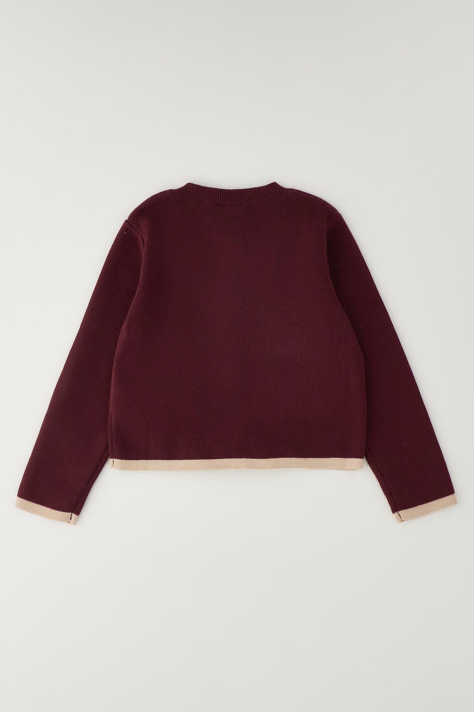 iDo "Primrose" Burgundy &amp; Camel Cardigan - Millie and John