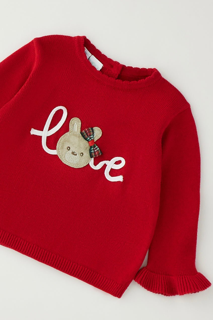 iDo "Tabitha" Red Bunny Jumper &amp; Tartan Shorts Set - Millie and John