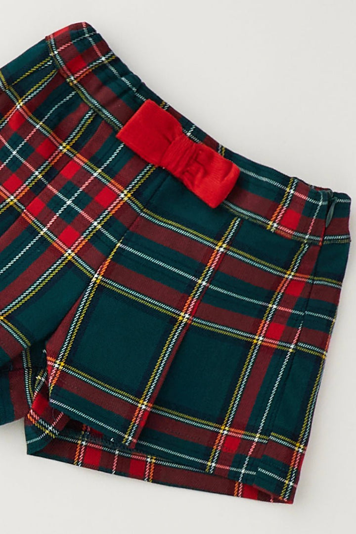 iDo "Tabitha" Red Bunny Jumper &amp; Tartan Shorts Set - Millie and John
