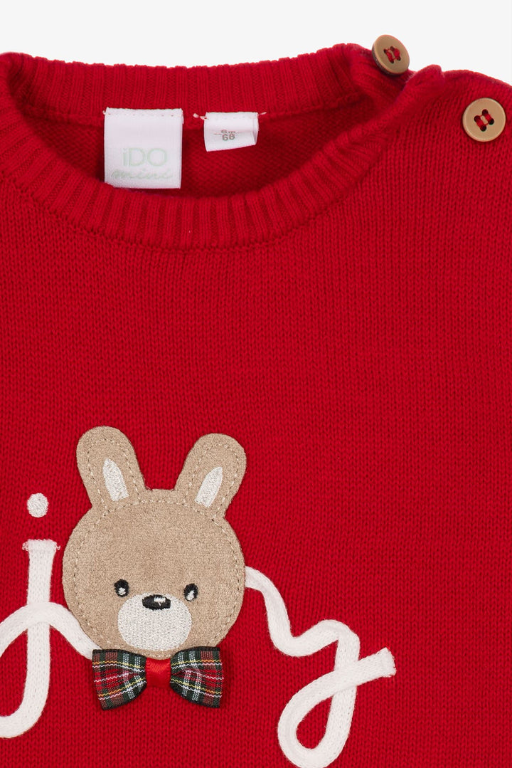 iDo "Wilfred" Red Bunny Jumper &amp; Tartan Trousers Set - Millie and John