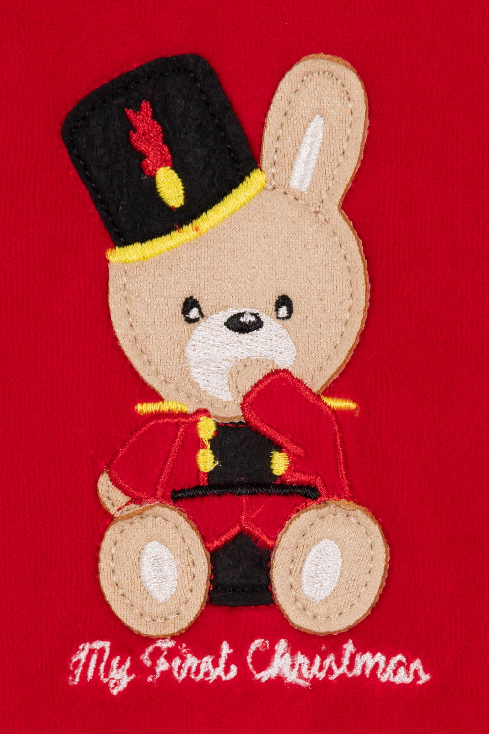 iDo "Winston" Red My First Christmas Velour Sleepsuit - Millie and John