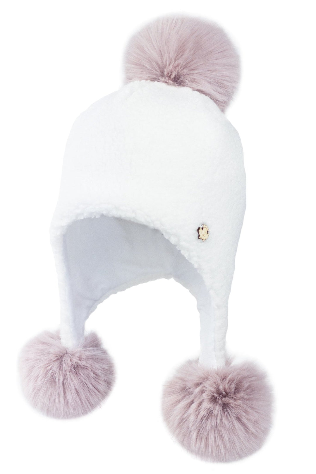 Jamiks Borg Triple Faux Fur Pom Pom Hat - Millie and John