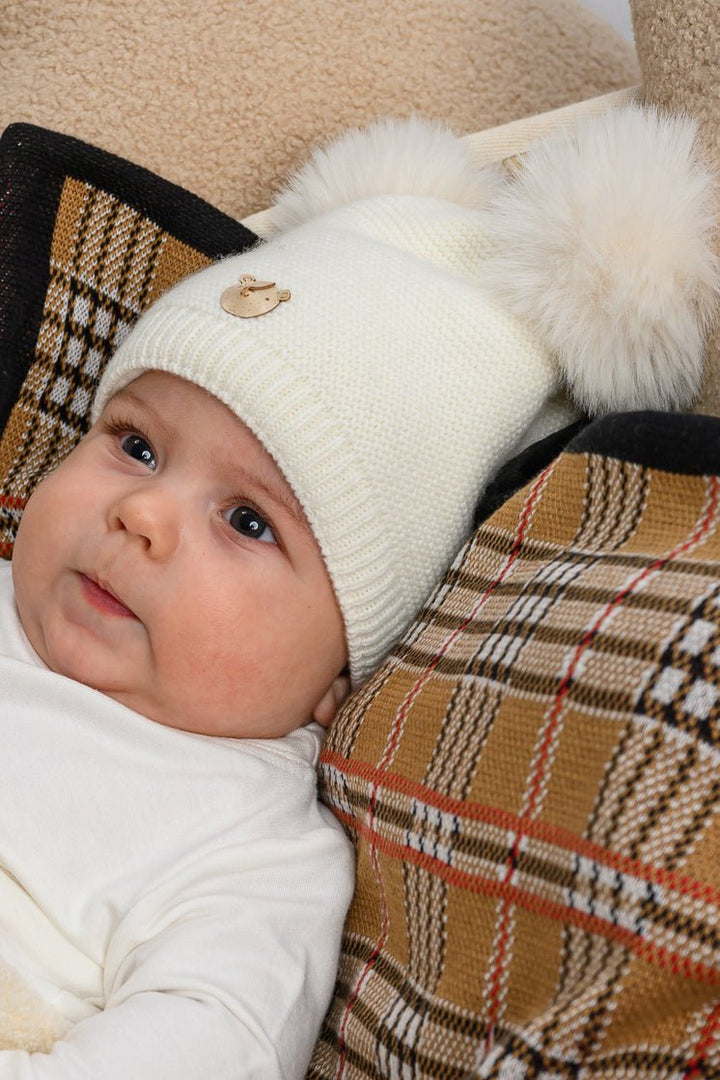 Jamiks Cashmere Double Faux Fur Pom Pom Hat - Millie and John
