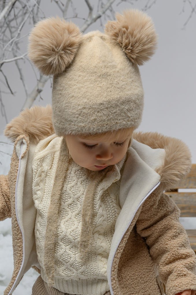 Jamiks Cashmere Faux Fur Pom Pom Hat - Millie and John