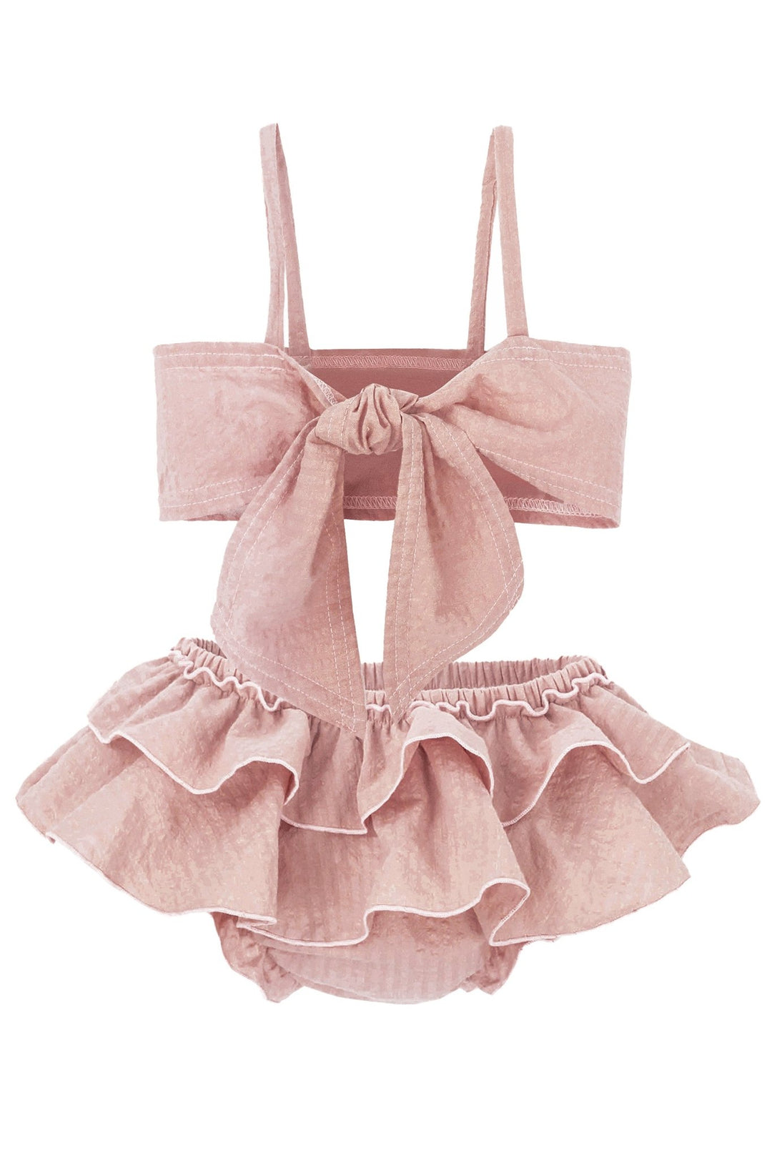 Jamiks "Eleonore" Dusky Pink Tie Blouse & Bloomers - Millie and John