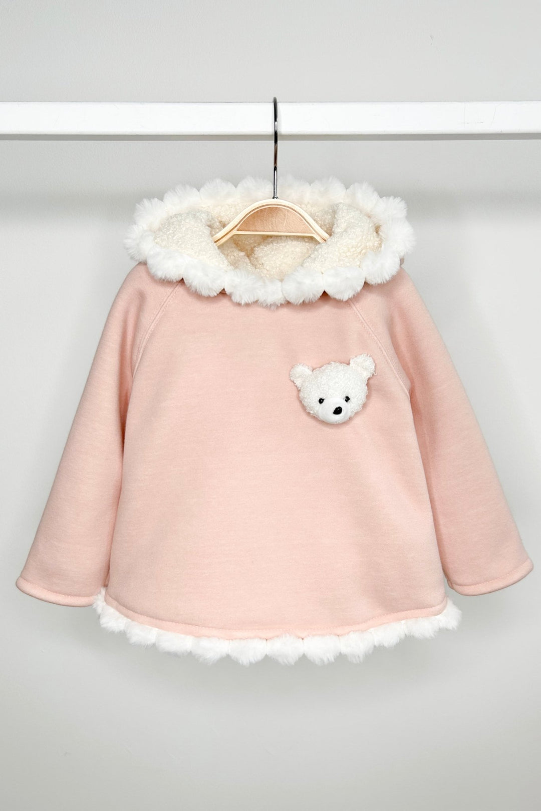 Jamiks "Elina" Apricot Pom Pom Teddy Hoodie Tunic - Millie and John