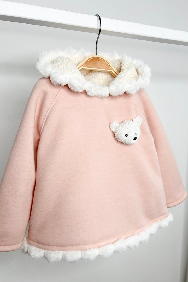 Jamiks "Elina" Apricot Pom Pom Teddy Hoodie Tunic - Millie and John