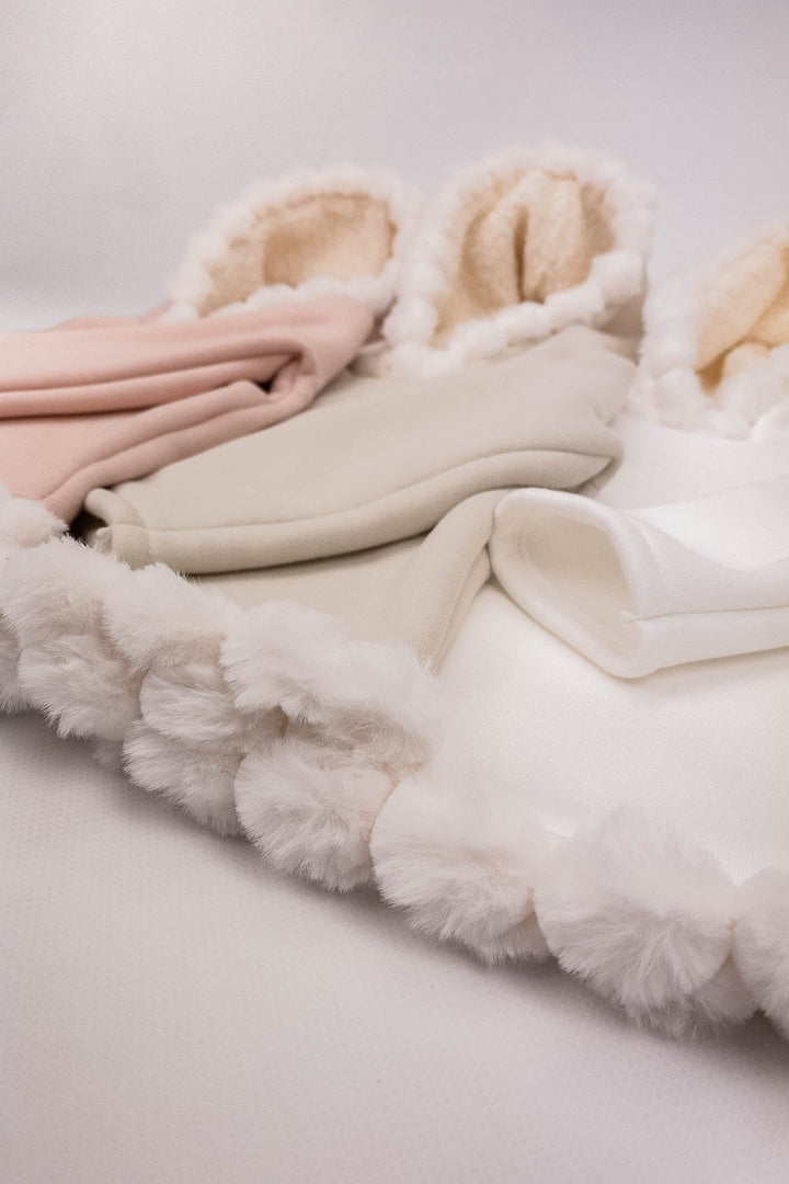 Jamiks "Elina" Ivory Pom Pom Teddy Hoodie Tunic - Millie and John