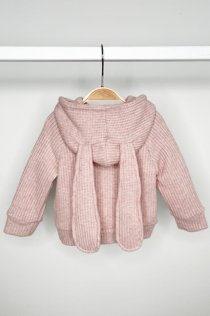 Jamiks "Espen" Dusky Pink Knit Bunny Hoodie - Millie and John