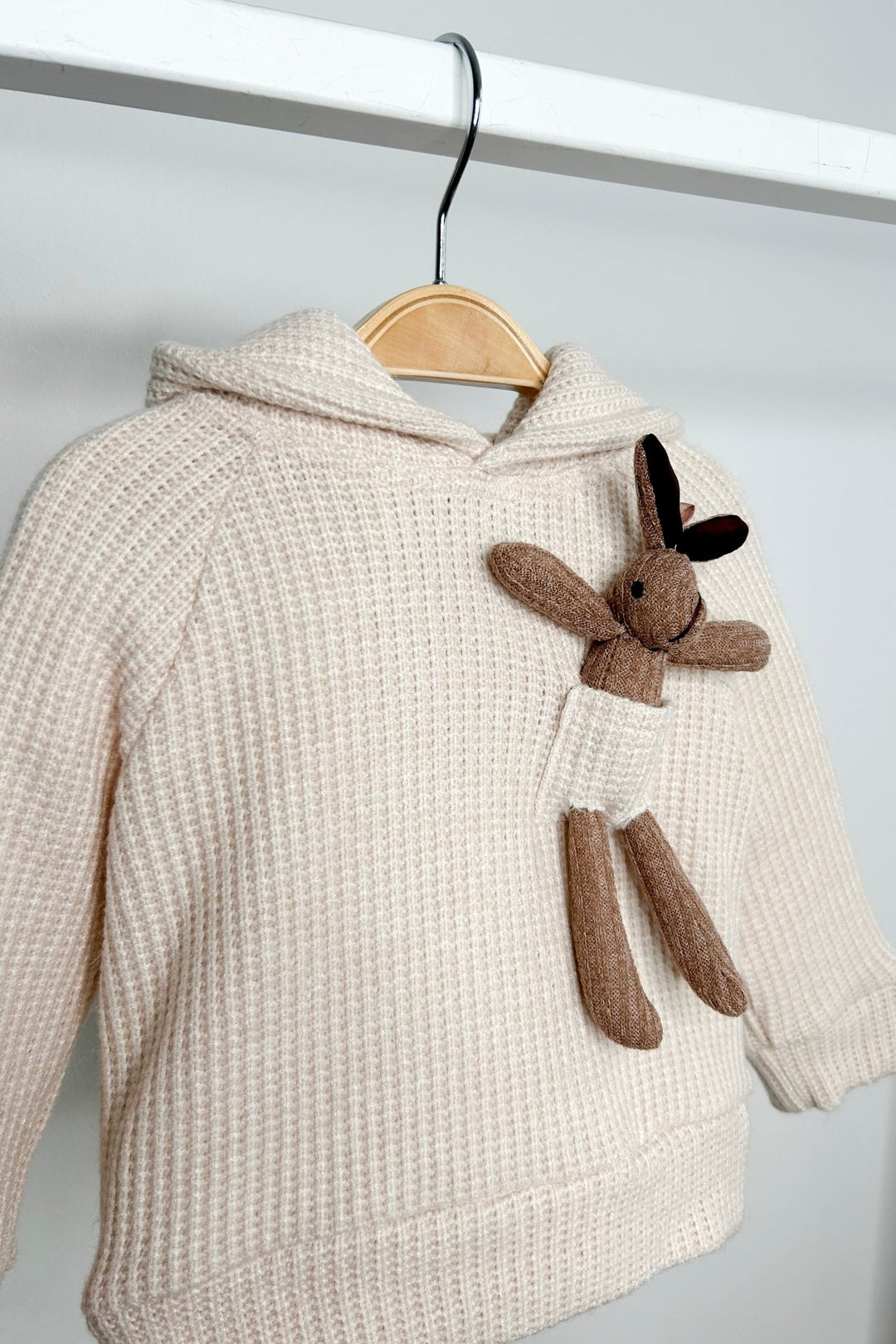 Jamiks "Espen" Sand Knit Bunny Hoodie - Millie and John