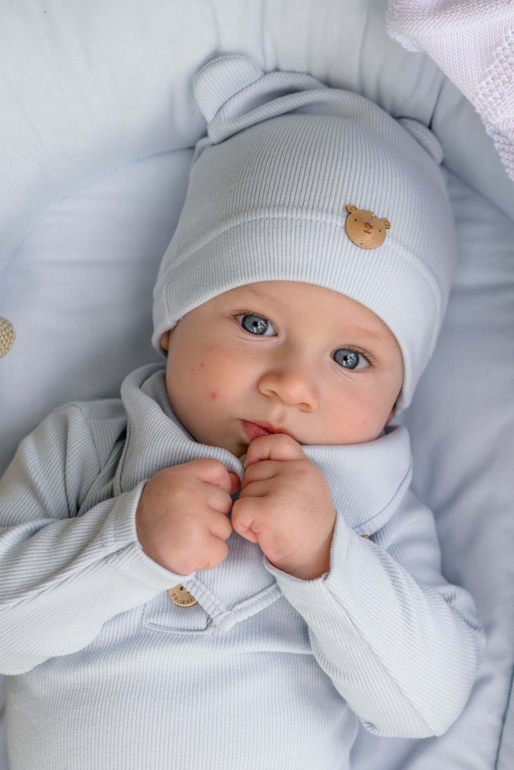 Jamiks "Flavio" Light Blue Ribbed Teddy Hat - Millie and John