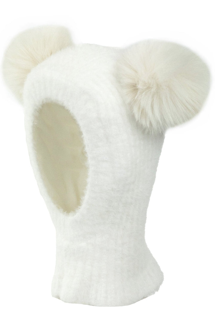 Jamiks Fluffy Ivory Pom Pom Snood - Millie and John