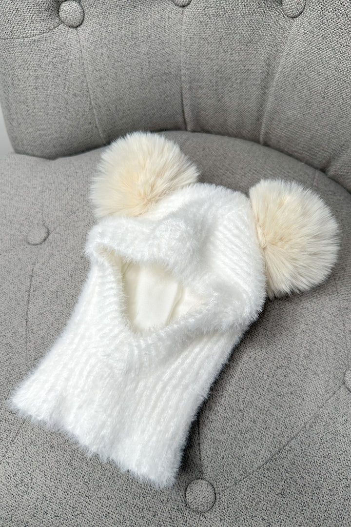 Jamiks Fluffy Ivory Pom Pom Snood - Millie and John