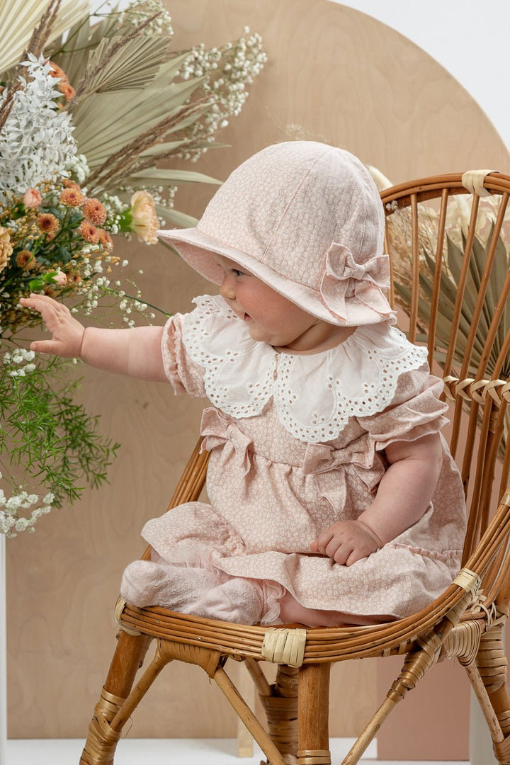 Jamiks "Graciela" Pink Ditsy Floral Dress - Millie and John