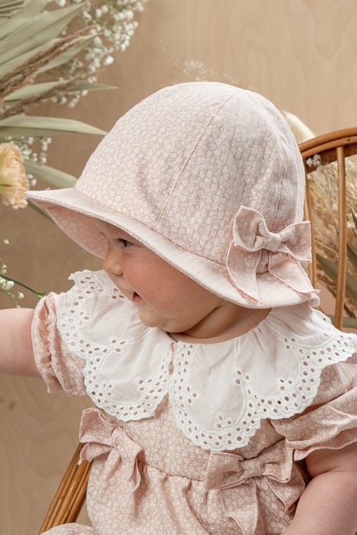 Jamiks "Graciela" Pink Ditsy Floral Sun Hat - Millie and John