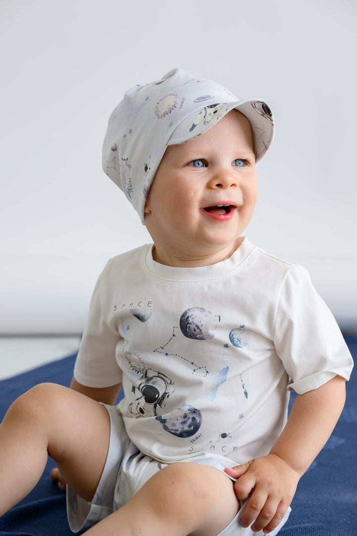 Jamiks "Jackson" Ivory & Blue Astronaut T-Shirt & Shorts - Millie and John