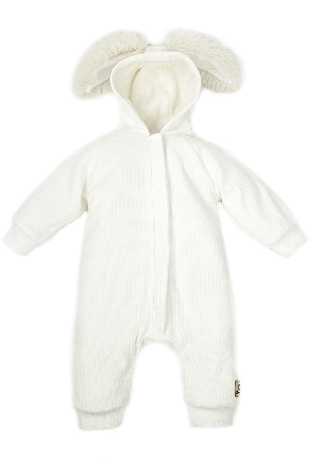 Jamiks "Kirby" Ribbed Faux Fur Bunny Ear Romper - Millie and John
