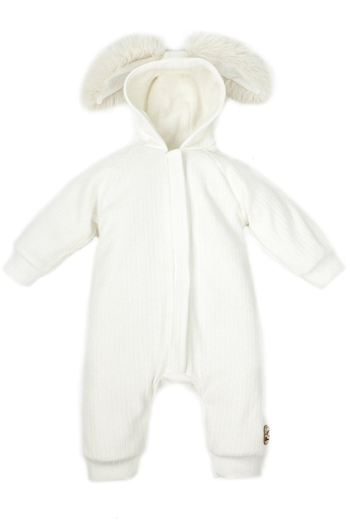 Jamiks "Kirby" Ribbed Faux Fur Bunny Ear Romper - Millie and John