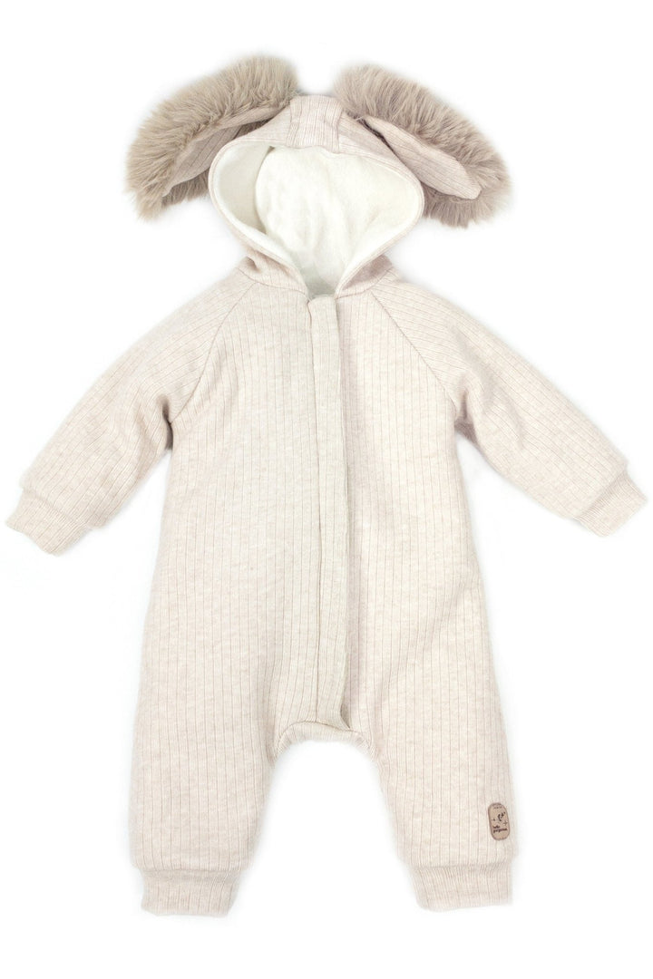Jamiks "Kirby" Ribbed Faux Fur Bunny Ear Romper - Millie and John
