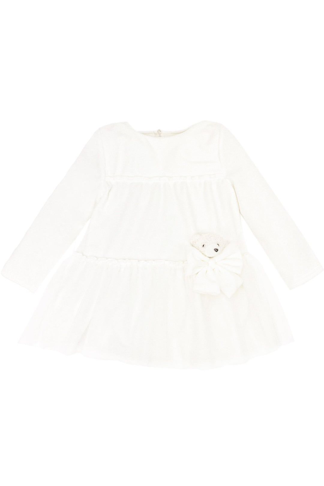 Jamiks "Lisbeth" Ivory Velour Tulle Teddy Dress - Millie and John