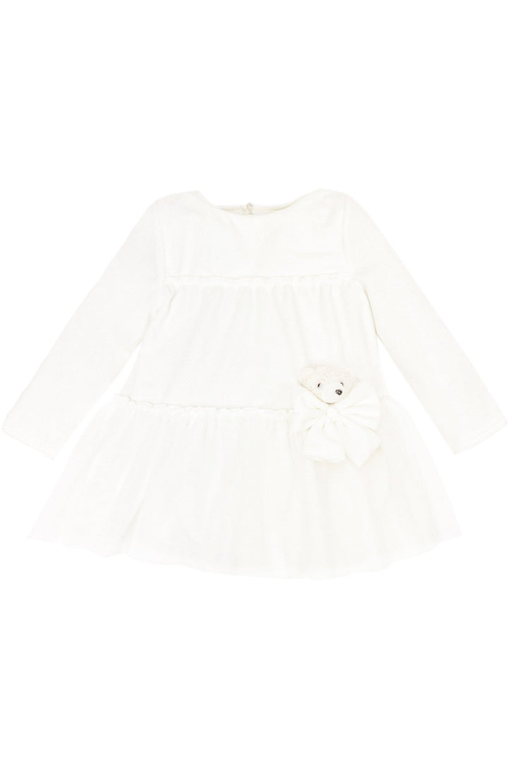 Jamiks "Lisbeth" Ivory Velour Tulle Teddy Dress - Millie and John