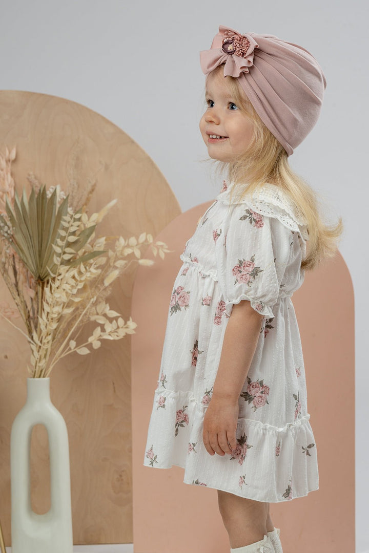 Jamiks "Melodie" Ivory & Pink Vintage Floral Dress - Millie and John
