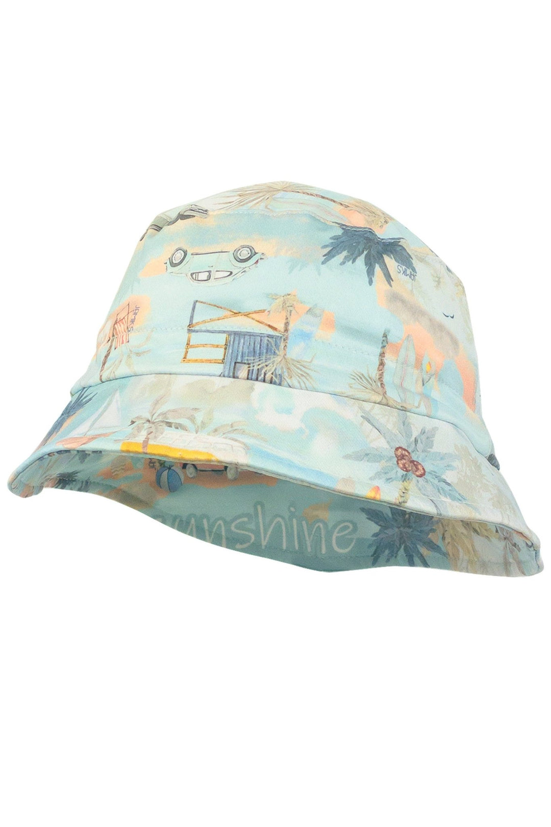 Jamiks "Merrick" Mint Beach Print Sun Hat - Millie and John