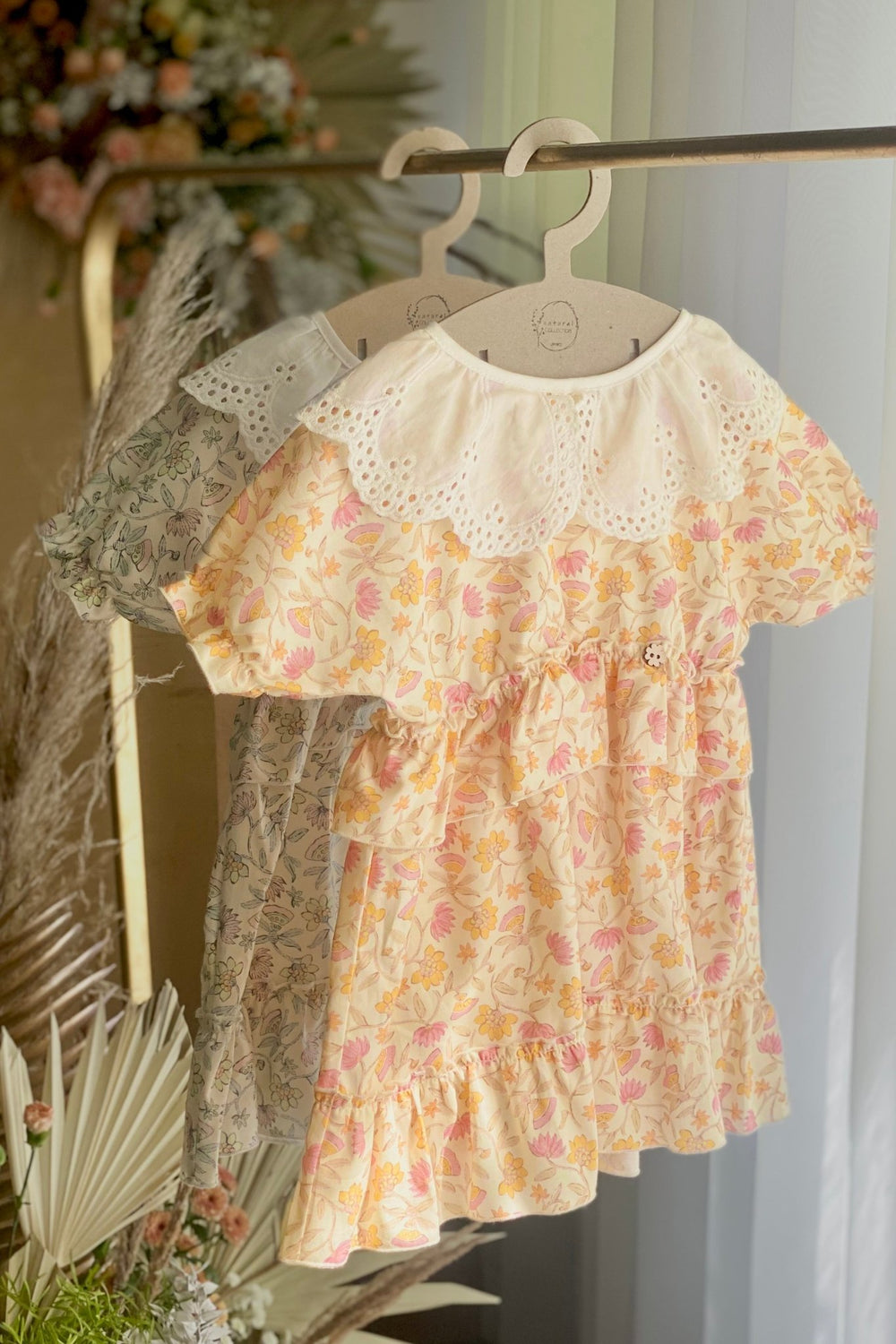 Jamiks "Novella" Peach & Pink Floral Dress - Millie and John