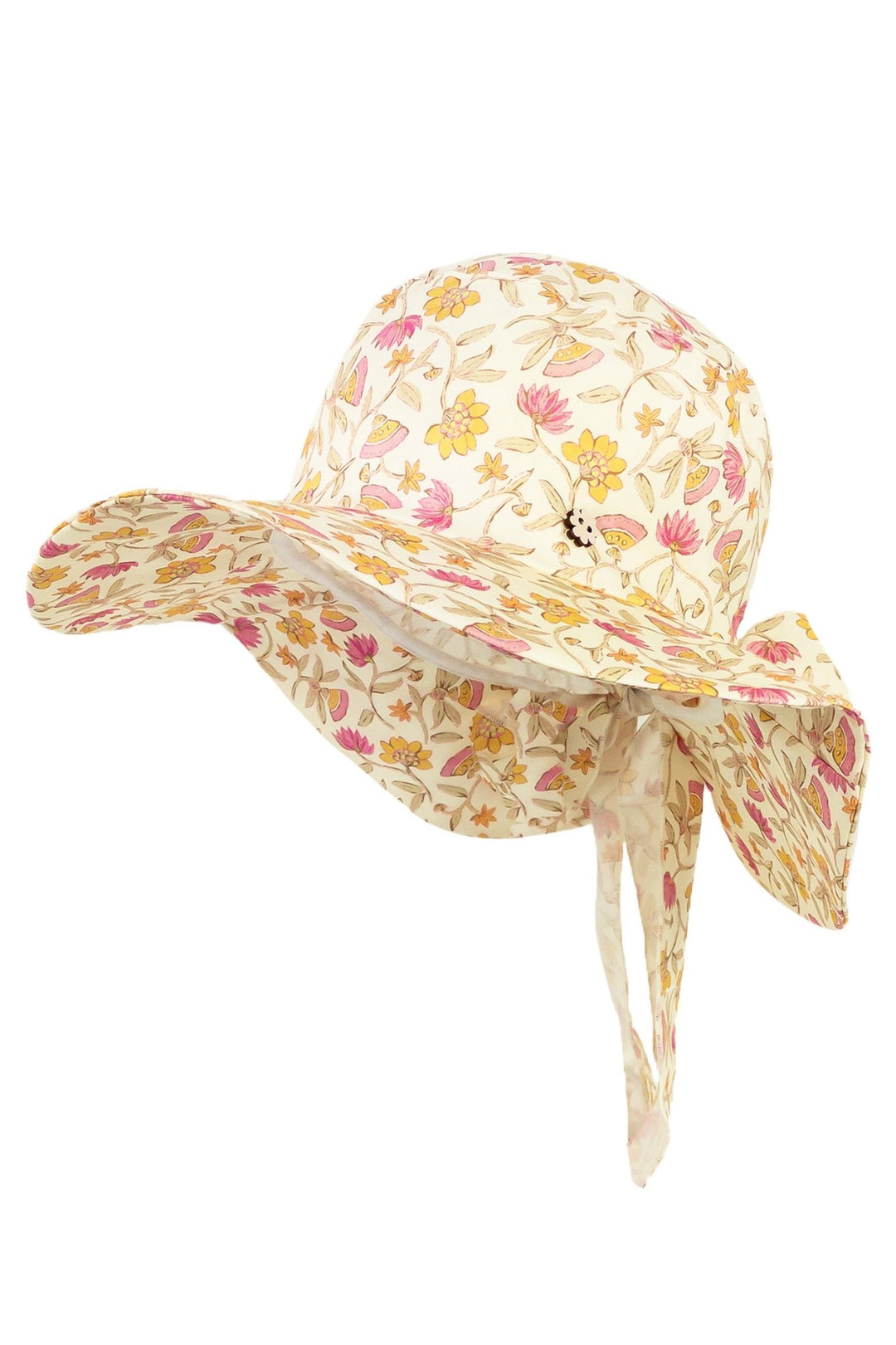 Jamiks "Novella" Peach & Pink Floral Sun Hat - Millie and John