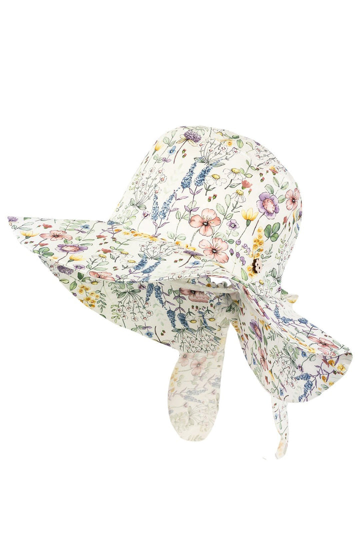 Jamiks "Novella" Sage Green Watercolour Floral Sun Hat - Millie and John