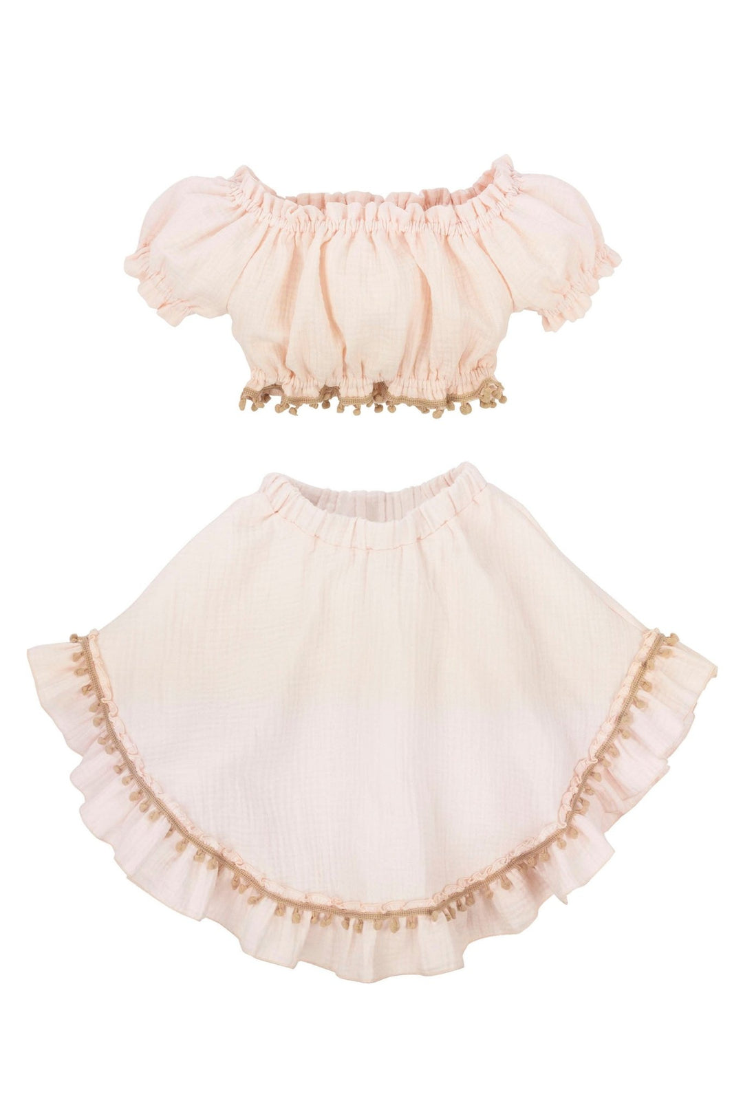 Jamiks "Ophelie" Apricot Bardot Top & Skirt - Millie and John